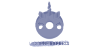 logo licorne express bleu
